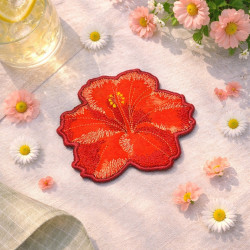 Classic Hibiscus Bloom ITH Coaster
