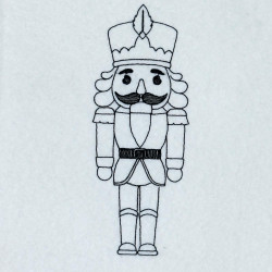 Classic Soldier Nutcracker Line Art