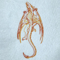 Climbing Dragon Line Art