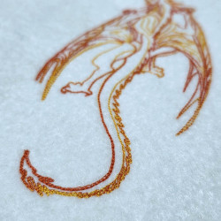 Climbing Dragon Line Art