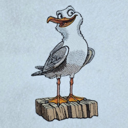 Coastal Seagull On Dock