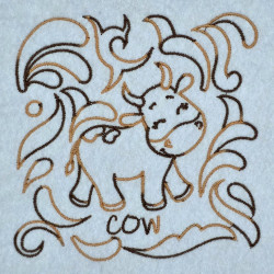 Cow Folk Art Quilting Pattern