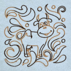 Cow Swirl Quilting Pattern