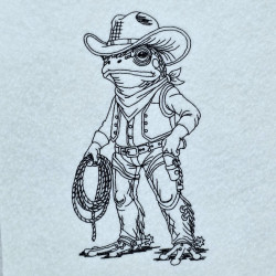 Cowboy Lizard Line Art