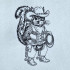 Cowboy Squirrel Line Art
