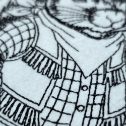 Cowboy Squirrel Line Art