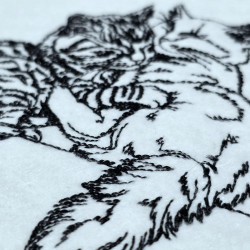 Cozy Cats Hug Line Art