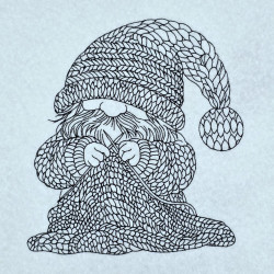 Cozy Gnome Line Art