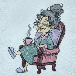Cozy Grandma With Coffee