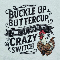 Crazy Chicken Funny Quote