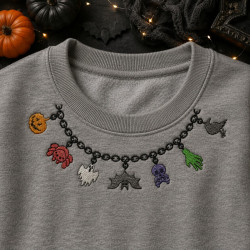 Creepy Halloween Charm Necklace