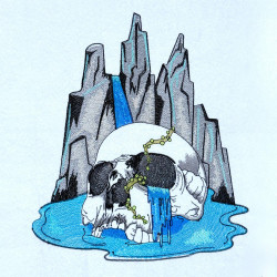Crystal Cave Skull Waterfall