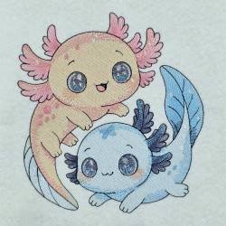 Cute Axolotl Pair