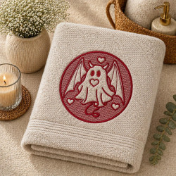 Cute Bat Ghost Embossed
