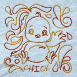 Cute Chick Satin Quilting Pattern