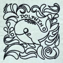 Cute Dolphin Satin Quilting Pattern