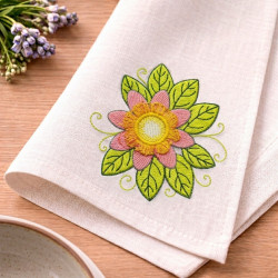 Dahlia Flower Fringe Design