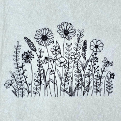 Daisy And Stem Beautiful Line Art