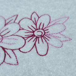 Daisy Trio Floral Line Art