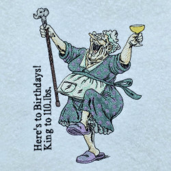 Dancing Old Lady Birthday Celebration Quote