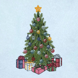 Decorated Christmas Tree With Presents