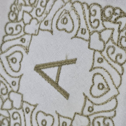 Decorative Heart Frame Monogram Letter A