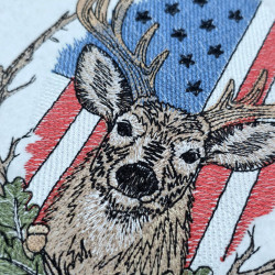 Deer With American Flag