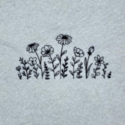 Delicate Flower Arrangement Line Art