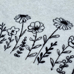 Delicate Flower Arrangement Line Art