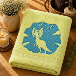 Dilophosaurus Dinosaur Silhouette Embossed