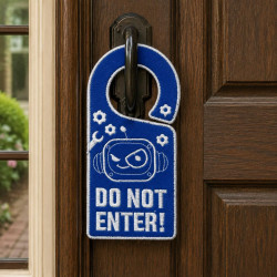 Do Not Enter Robot ITH Door Hanger