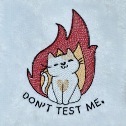 Do Not Test Me Sassy Cat Quote