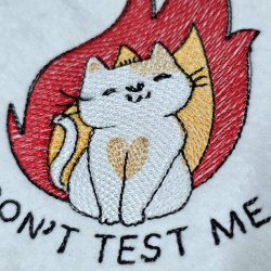 Do Not Test Me Sassy Cat Quote