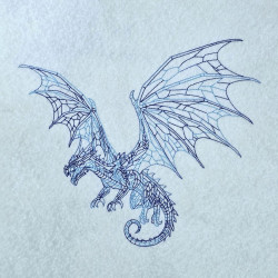 Dragon With Wings Line Art
