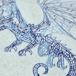 Dragon With Wings Line Art
