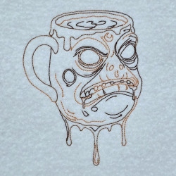 Drippy Monster Mug Line Art