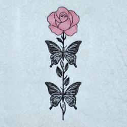 Elegance In Rose And Butterflies