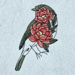 Elegant Floral Bird