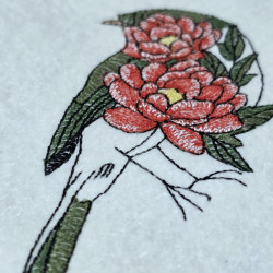 Elegant Floral Bird