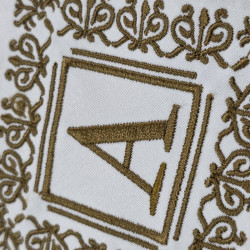 Elegant Satin Stitch Monogram Letter A