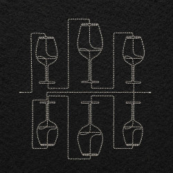 Elegant Wine Glass Quilting Pattern