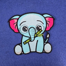 Elephant With Bamboo Applique FSA
