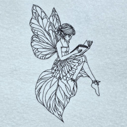 Fairy Butterfly Wings Line Art