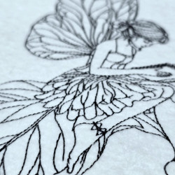 Fairy Butterfly Wings Line Art