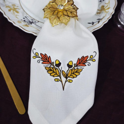 Fall Leaves Napkin Corner
