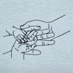 Family Hands Forever Line Art