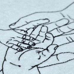 Family Hands Forever Line Art