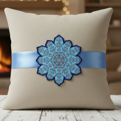 Festive Snowflake Pillow Wrap