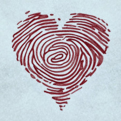 Fingerprint Heart Love