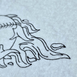 Flaming Baseball Line Art